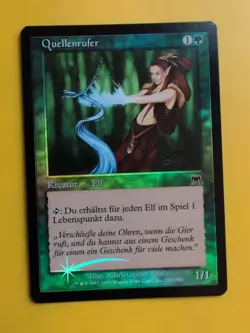 Quellenrufer. Foreign Wellwisher. Onslaught. MTG Card. Old vintage FOIL.. - Image 4