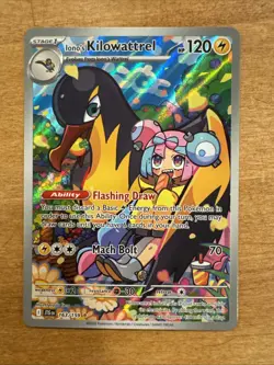 Pokemon TCG Iono's Kilowattrel Card Journey Together IR 163/159 - Image 1