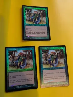 Taunting Elf x3. Onslaught. MTG Card. Old vintage FOIL. Shooting star. 3 card - Image 2