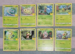 McDonald's POKEMON 25th Anniversary Complete set 2021 non - holo cards 25/25 - Image 5
