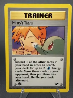 Misty's Tears 118/132 Uncommon 1st Edition Gym Challenge Pokemon Card - Image 1