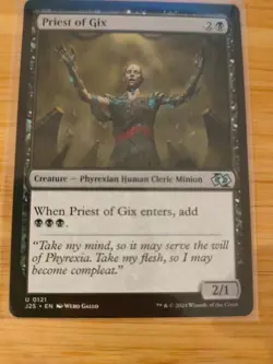 MTG Priest of Gix 0121 J25 Foundations M/NM Free UK P&P - Image 1