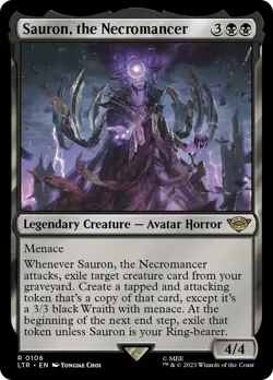 MTG Sauron, the Necromancer [The Lord of the Rings: Tales of Middle-Earth] Near - Image 1