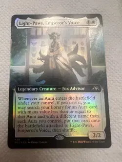 Light-Paws, Emperor's Voice Kamigawa Neon Dynasty Foil Rare Leg. White 439…NM - Image 1