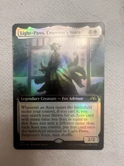 Light-Paws, Emperor's Voice Kamigawa Neon Dynasty Foil Rare Leg. White 439…NM - Image 2