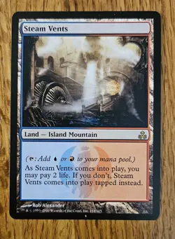 MTG Steam Vents - Guildpact #164, NM - Image 1