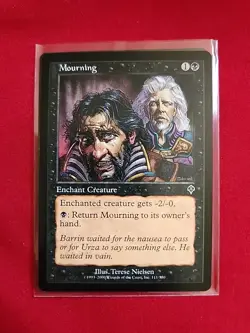 Mourning - Invasion - MTG Magic - Common - Black Enchant Creature - Image 1