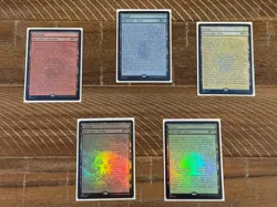 Magic The Gathering Secret Lair Full Text Lands Foil - WUBRG - Image 1