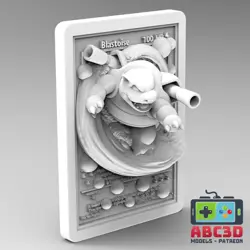 Pokemon Card 3d - Blastoise - 3d Printed With 8k Resin - COLLECTABLE - Image 1