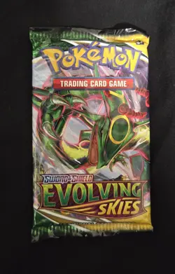 Pokemon Evolving Skies Booster Pack RAYQUAZA new sealed - Image 1