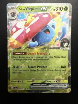 Pokemon 2026 Ascended Heros Erika’s Vileplume EX#003/217 Double Rare NM - Image 1