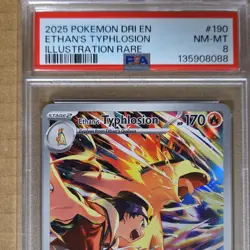Pokemon TCG Ethan's Typhlosion Sv10 Destined Rivals Illustration Rare Holo PSA 8 - Image 1