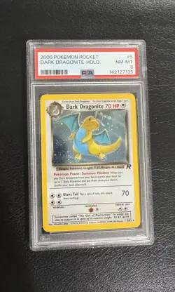 2000 POKEMON ROCKET #5 DARK DRAGONITE-HOLO FRESH SLAB PSA 8 - Image 3