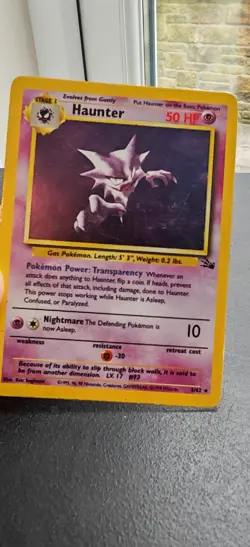 Pokemon TCG Haunter Fossil Unlimited Rare Holo Card 6/62 - HP - Image 1