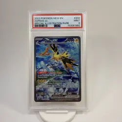 151 Pokemon Zapdos ex 202/165 Special Illustration Rare PSA Grade Mint 9 - Image 1