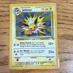 Pokemon TCG Jolteon Jungle 4/64 Holo Rare Unlimited English 1999 70HP WOTC - Image 1