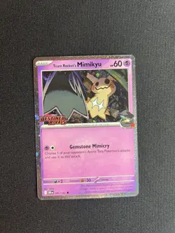 Team Rocket's Mimikyu PRERELEASE PROMO 087/182 Destined Rivals Pokemon Promo - Image 1