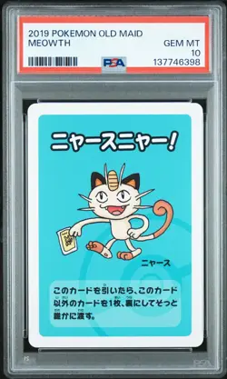 2019 POKEMON OLD MAID MEOWTH PSA 10 - Image 1