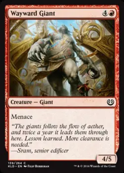 1x Wayward Giant - Foil MTG Kaladesh NM Magic Foil - Image 1