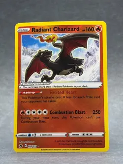 Pokemon - 020/159 Radiant Charizard Crown Zenith Radiant Rare Holo NM TCG - Image 1