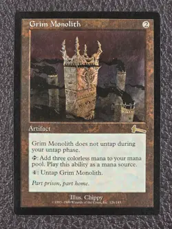 1x Grim Monolith x1 NM MTG Urza's Legacy (ULG) #126 - Image 1