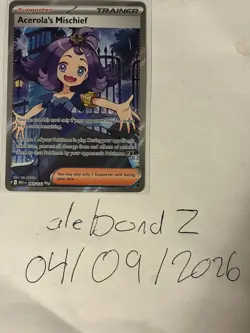 Pokemon mega evolution MEG acerola's mischief 165/132 Full Art Ultra Rare NM - Image 3
