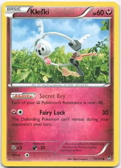 Klefki 73/111 Uncommon Furious Fists Pokemon Heavily Played - Image 1