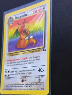 Dragonite #19 Non Holo Fossil Set, Pokemon Vintage 1999 Kagemaru Himeno NM - Image 5