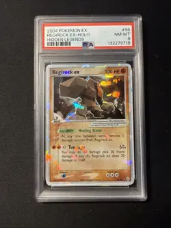 2004 Pokemon Hidden Legends Regirock Ex Holo #98 Psa8 - Image 1