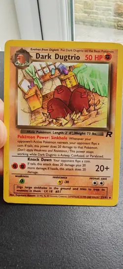 Pokemon TCG Dark Dugtrio Team Rocket 23/82 Regular Unlimited Rare MP - Image 1