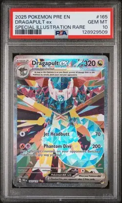 2025 POKEMON PRE SPECIAL ILLUSTRATION RARE #165 DRAGAPULT EX PSA 10 - Image 1
