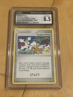 Pokemon Tropical Wind DP48 World Championship ‘09 STAFF Black Star Promo CGC 8.5 - Image 1