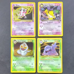 1999 Pokemon Vintage Holo Rare Lot - Mr. Mime/Dark Hypno/Dark Arbok/Muk - [LP] - Image 1