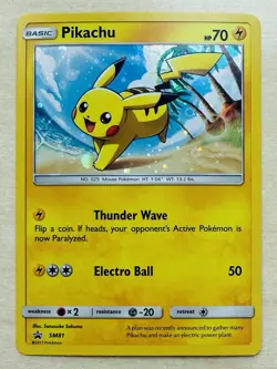 Pikachu SM81 Pokemon Black Star Promo Holographic Foil Rare - NM - Image 1