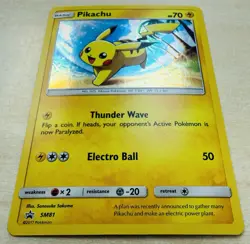 Pikachu SM81 Pokemon Black Star Promo Holographic Foil Rare - NM - Image 2