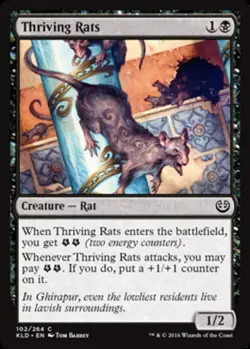 1x Thriving Rats - Foil MTG Kaladesh NM Magic Foil - Image 1