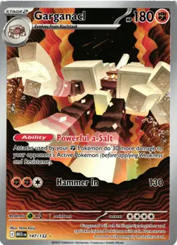 Pokemon TCG Garganacl 147/132 Me01: Mega Evolution Illustration Rare Holo NM - Image 1