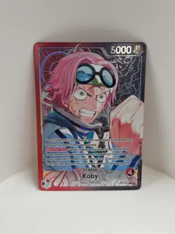 One Piece CCG Koby OP11-001 Alternative Art Leader a Fist of Divine Speed - Image 1