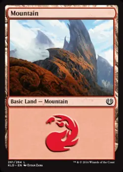 1x Mountain (261/264) - Foil MTG Kaladesh NM Magic Foil - Image 1