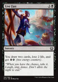1x Live Fast - Foil MTG Kaladesh NM Magic Foil - Image 1