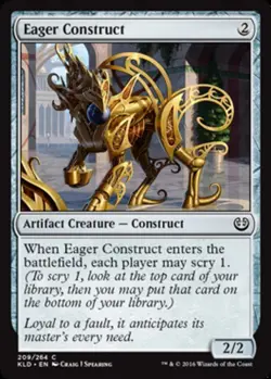 1x Eager Construct - Foil MTG Kaladesh NM Magic Foil - Image 1