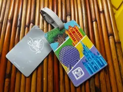 Disney Parks Four Parks Luggage Tag Magic Kingdom Epcot Hollywood Animal Kingdom - Image 1