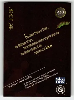 1995 SkyBox DC Villains: Dark Judgment #GE3 Joker Gathering of Evil - Image 2