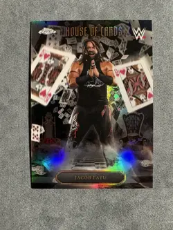 2026 WWE Topps Chrome Jacob Fatu HOC- 3 House of cards SSP Insert - Image 1