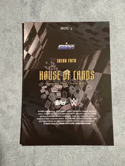 2026 WWE Topps Chrome Jacob Fatu HOC- 3 House of cards SSP Insert - Image 2