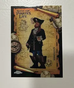2025 Topps Disneyland 70th Auctioneer A Pirates Life Chrome 8/10 Black Foil Rare - Image 1