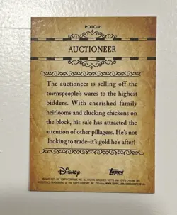 2025 Topps Disneyland 70th Auctioneer A Pirates Life Chrome 8/10 Black Foil Rare - Image 2