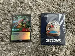 Disney Lorcana D23 Gold Member Promo Mad Hatter Unruly Eccentric Sealed + Pin - Image 1