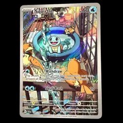 Pokemon Stellar Crown Squirtle Holo Full Art Rare Card 148/142 NM/M Condition - Image 2