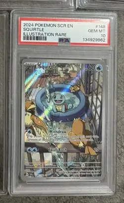 PSA 10 Squirtle 148/142 Pokemon Stellar Crown Full Art Rare Graded Card - Image 1